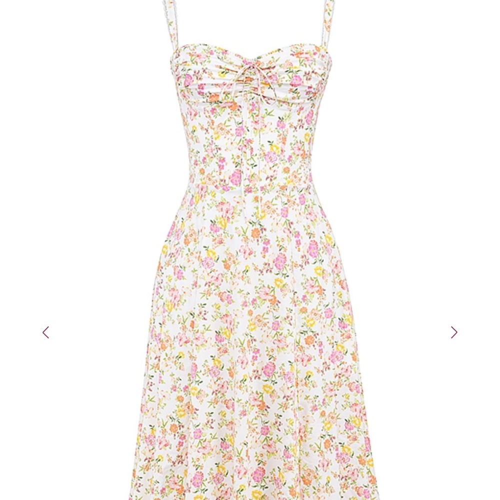 House of CB Rosalee Floral Midi Dress - Pink and Yellow